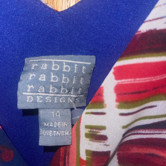 Rabbit Rabbit Rabbit dress multicolored handkerchief hem size 14 - Picture 4 of 6